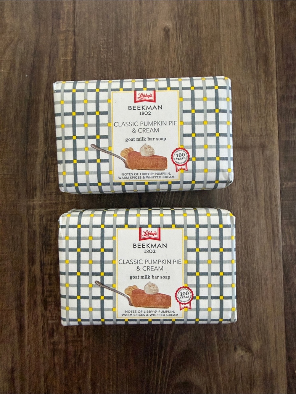 Beekman 1802 Classic Pumpkin Pie & Cream Goat Milk 9 oz. Bars, Set of 2 NEW!